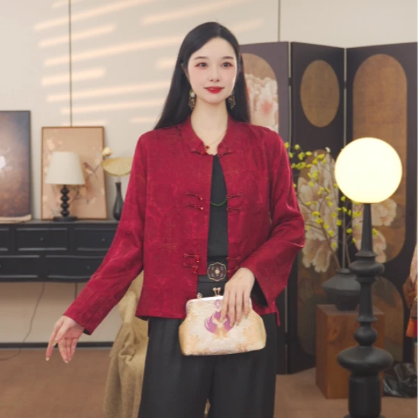 【玫瑰如梦】2025新款春夏外套新中式宽松气质显瘦上衣女款
