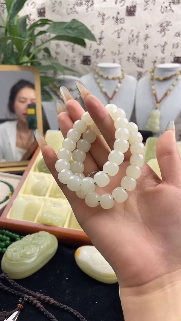 玉12厘老型手串【配礼盒】