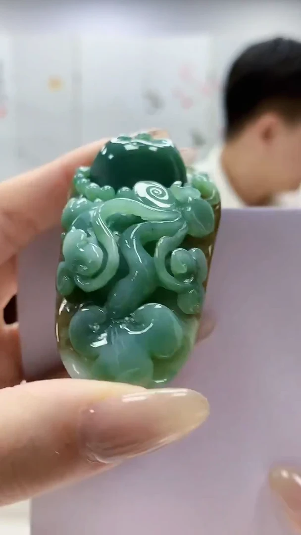 未镶嵌定制翡翠4917lr-毛货挂件68