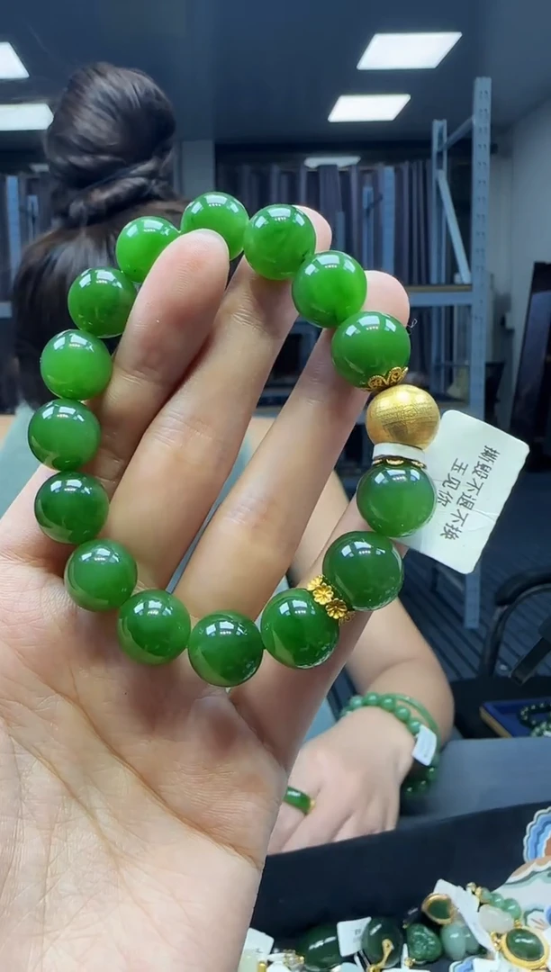 手串18K金镶嵌和田玉1