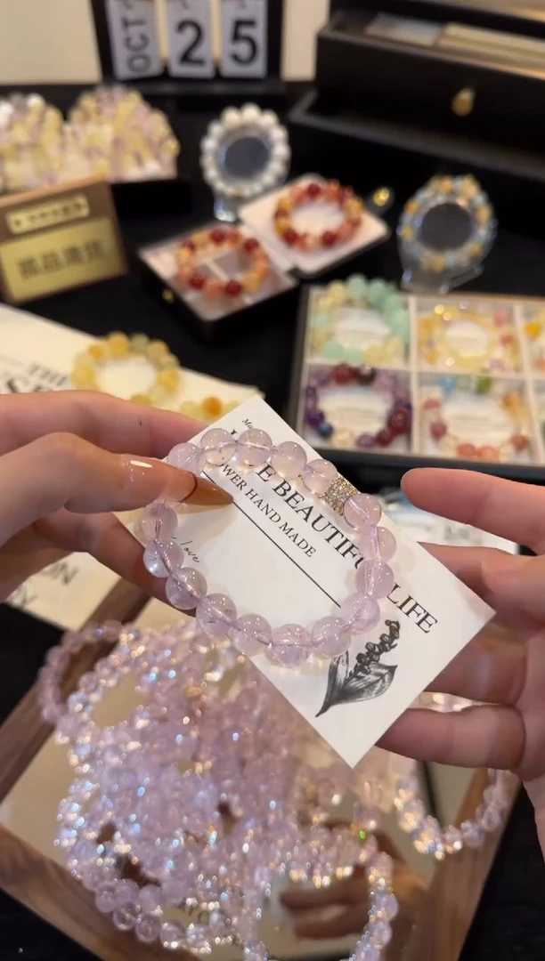 合金手链水晶紫水晶x3148