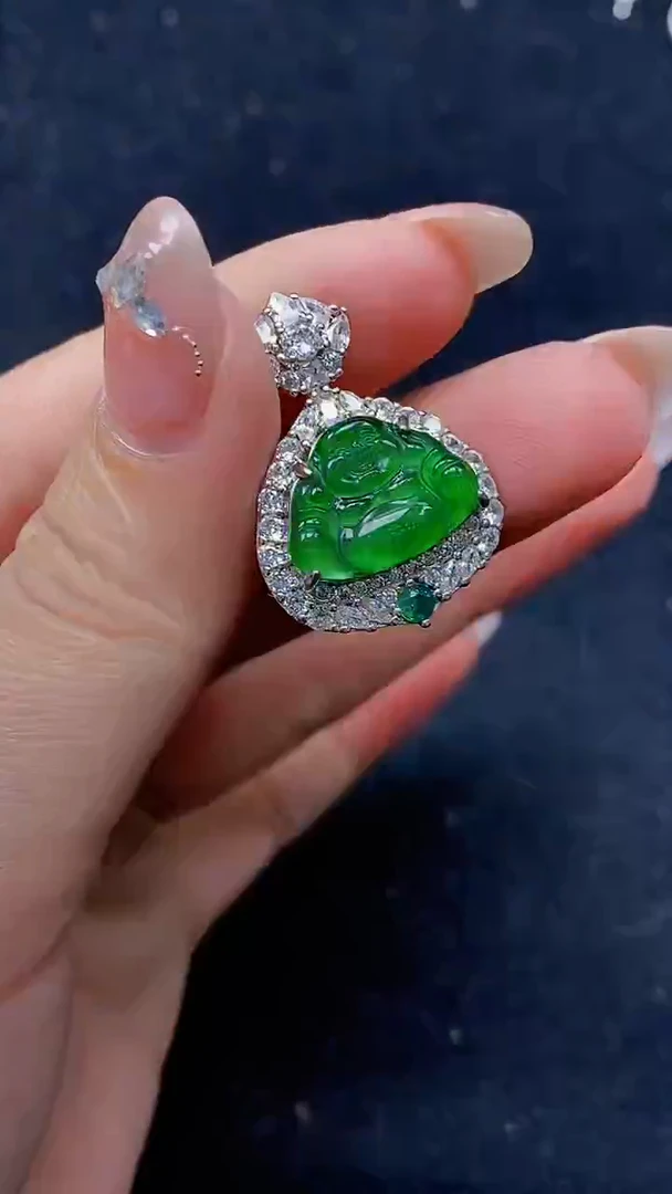 颈饰未镶嵌翡翠天然A货翡翠，保A保真