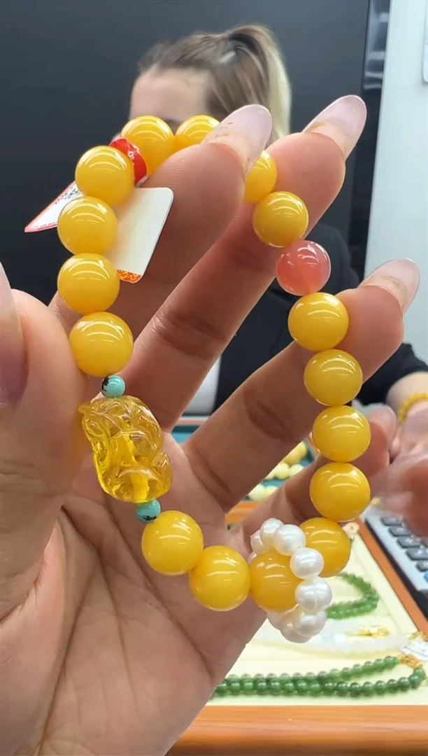 【闪购商品】琥珀手链未镶嵌826秒拍号