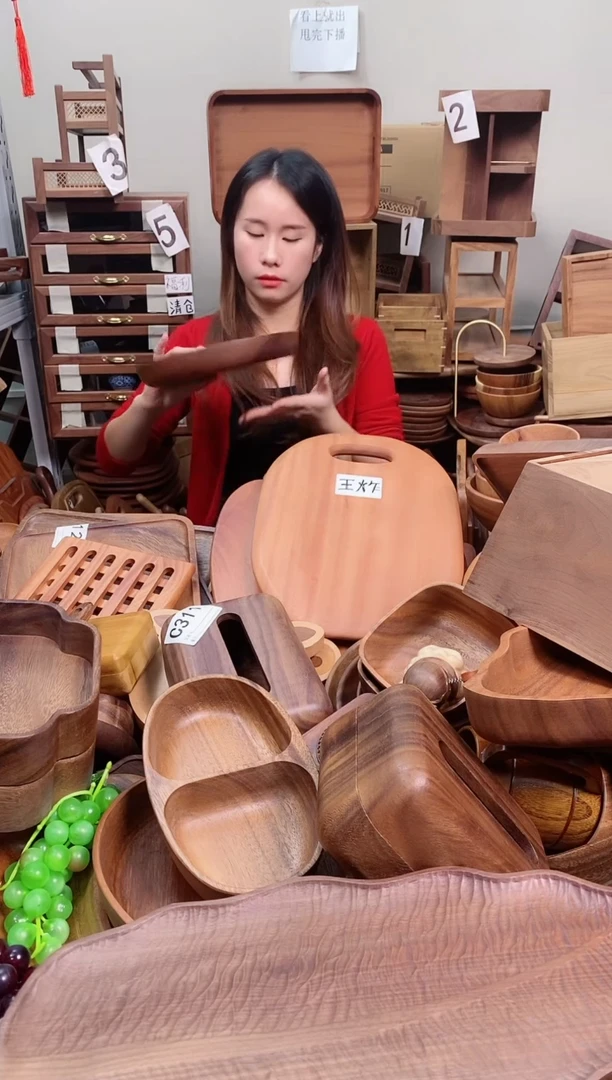 木 南美胡桃木五格果盘