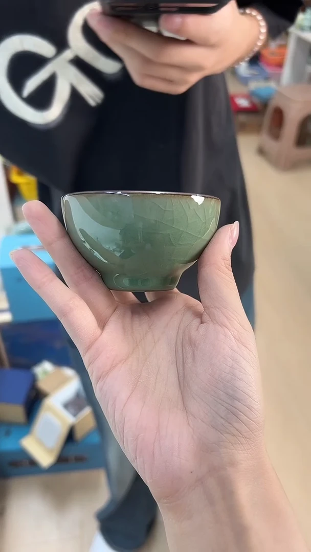 龙泉云间青瓷小米茶器