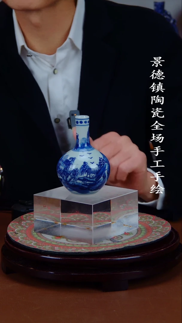 瓶景德镇手工手绘陶瓷摆件16