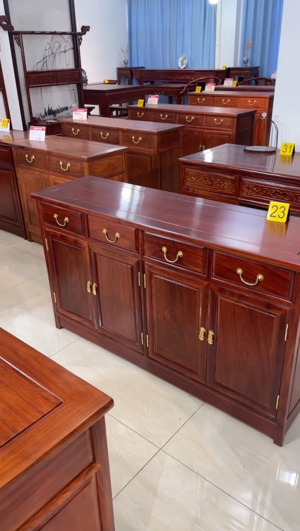 花梨木类端景台138*40*80刺猬紫檀餐边柜