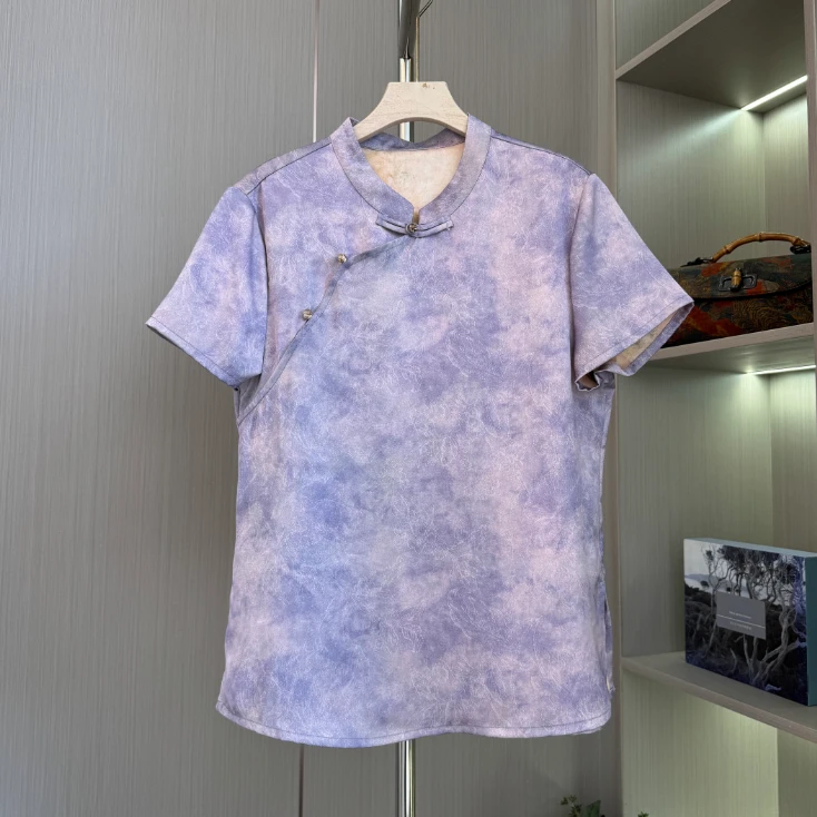 2658款【紫罗兰】女士时尚短袖衬衫
