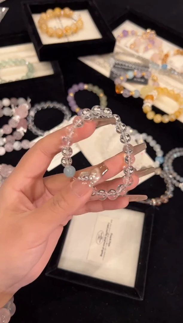 【闪购商品】水晶手链合金白水晶手链x982