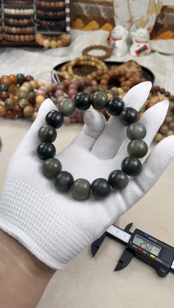 手串菩提根/象牙果a453卡16  瑕疵干磨