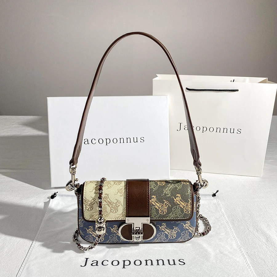 雅各邦真皮马车腋下包包女款爆款2025新款夏天出门百搭小包单肩包