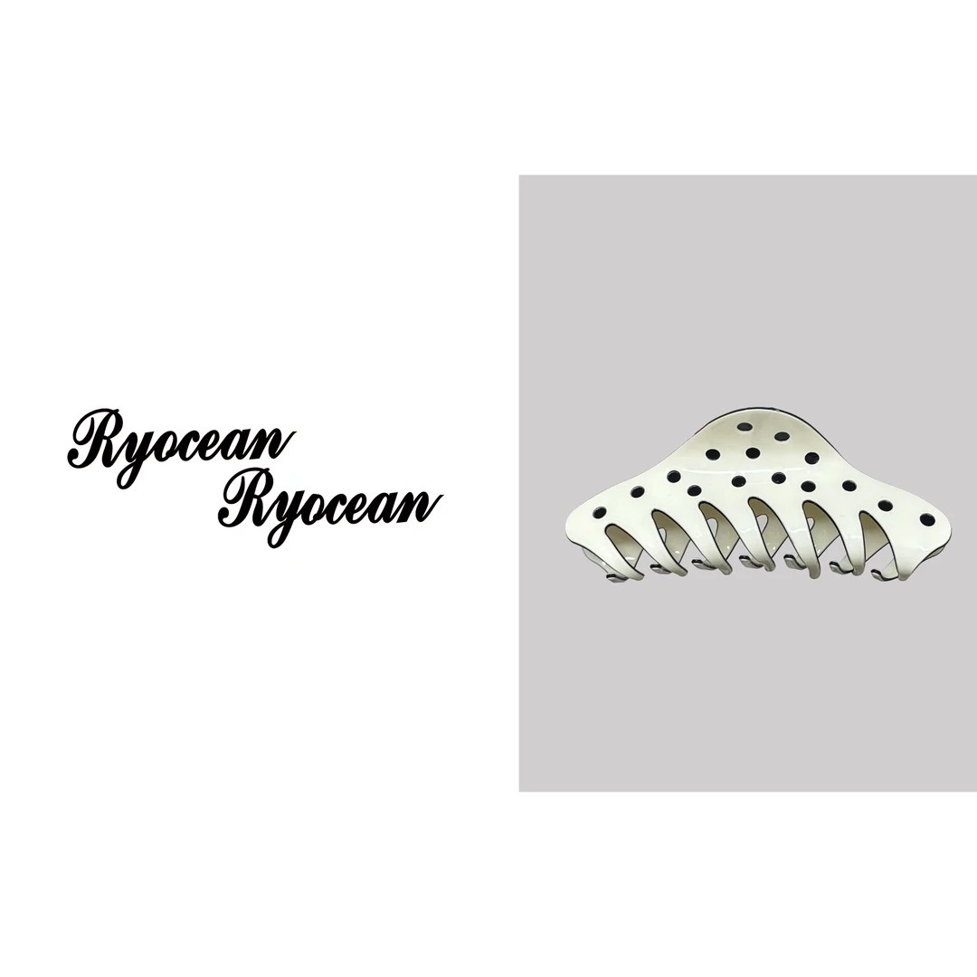 RYOCEAN 高级法式波点简约醋酸抓夹