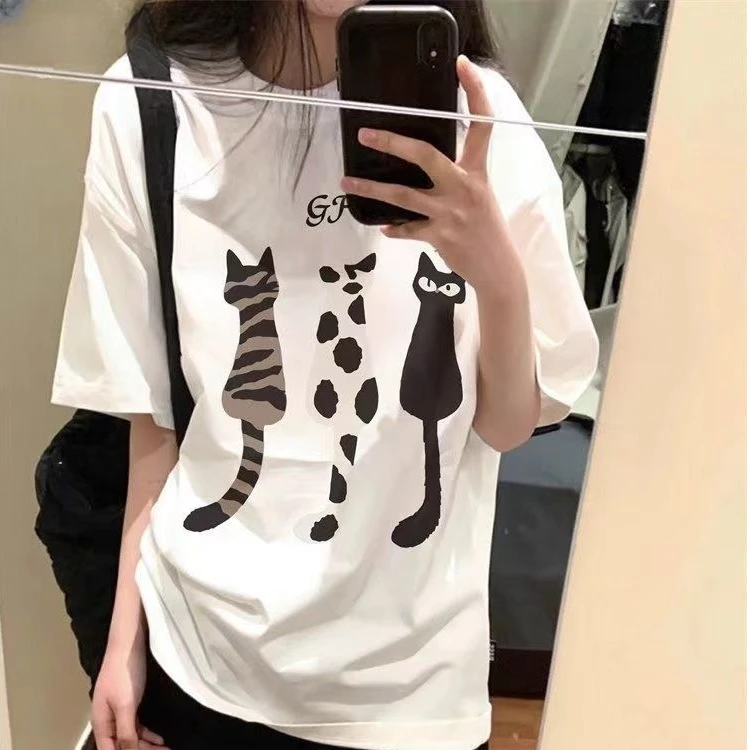 100%纯棉300克重磅夏季字母印花短袖T恤潮牌休闲百搭宽松上衣体恤
