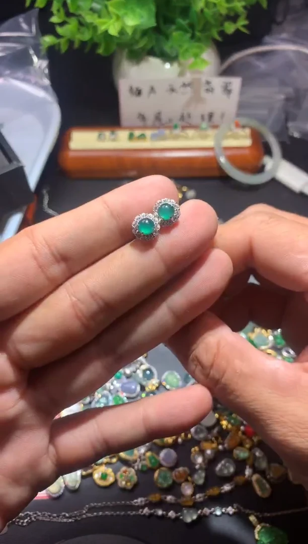 吊坠(不含链)银S925镶嵌翡翠?1