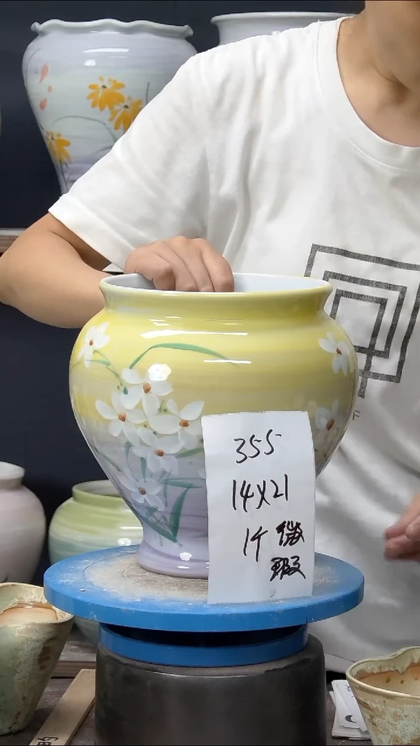 景德镇花盆默认微瑕355