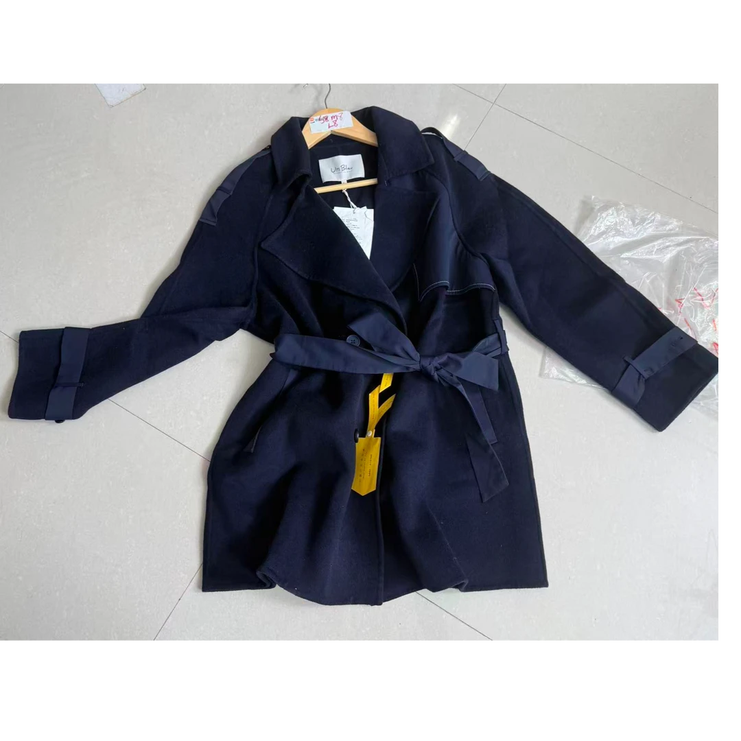 菲菲的店中长款绵羊毛外套带腰带（UN福利款