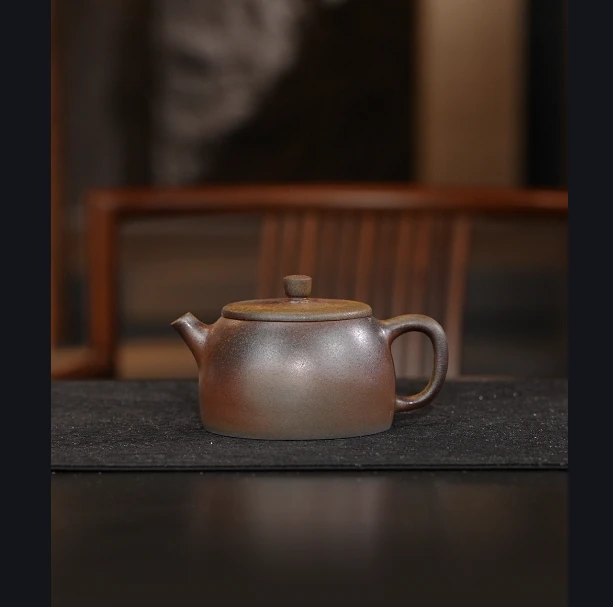 藏品【柴烧 井栏】紫砂柴烧精工手工制作井栏壶250cc