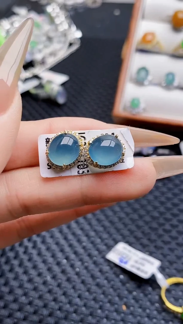 银S925镶嵌戒指翡翠8518