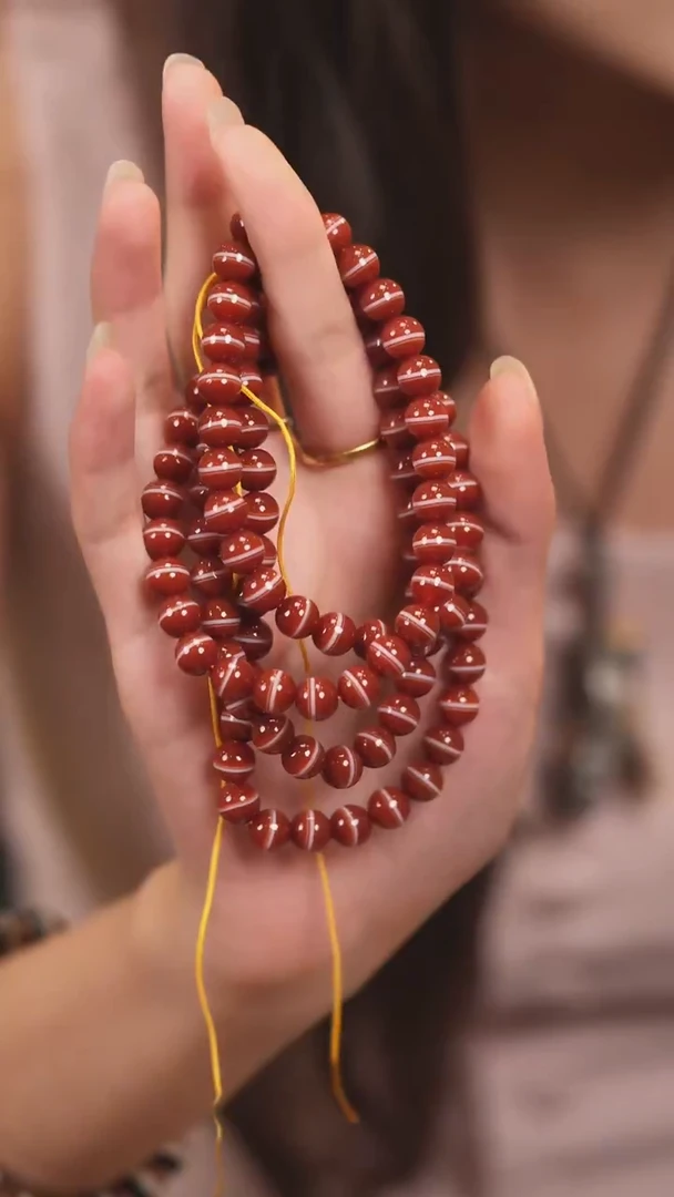 未镶嵌颈饰玛瑙/玉髓（覆膜）传世珠宝8m