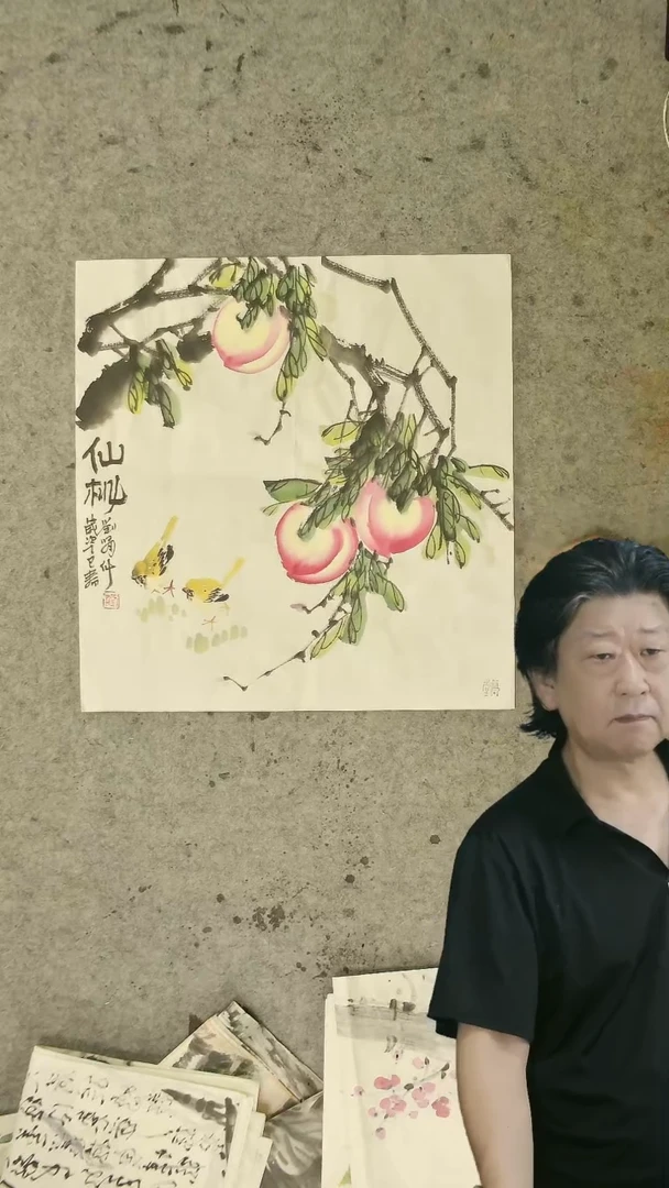 国画50*50cm   斗方 花鸟