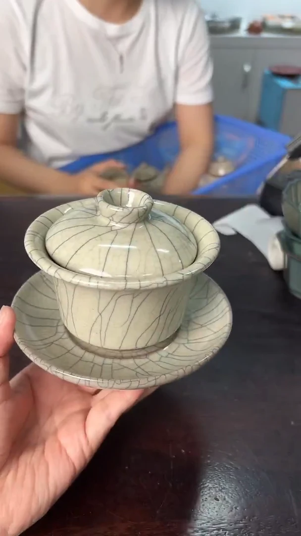 龙泉云间青瓷小米茶器