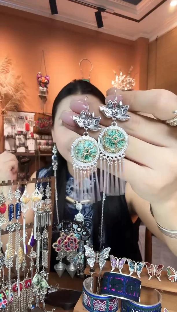 刺绣纯手工民族风耳环