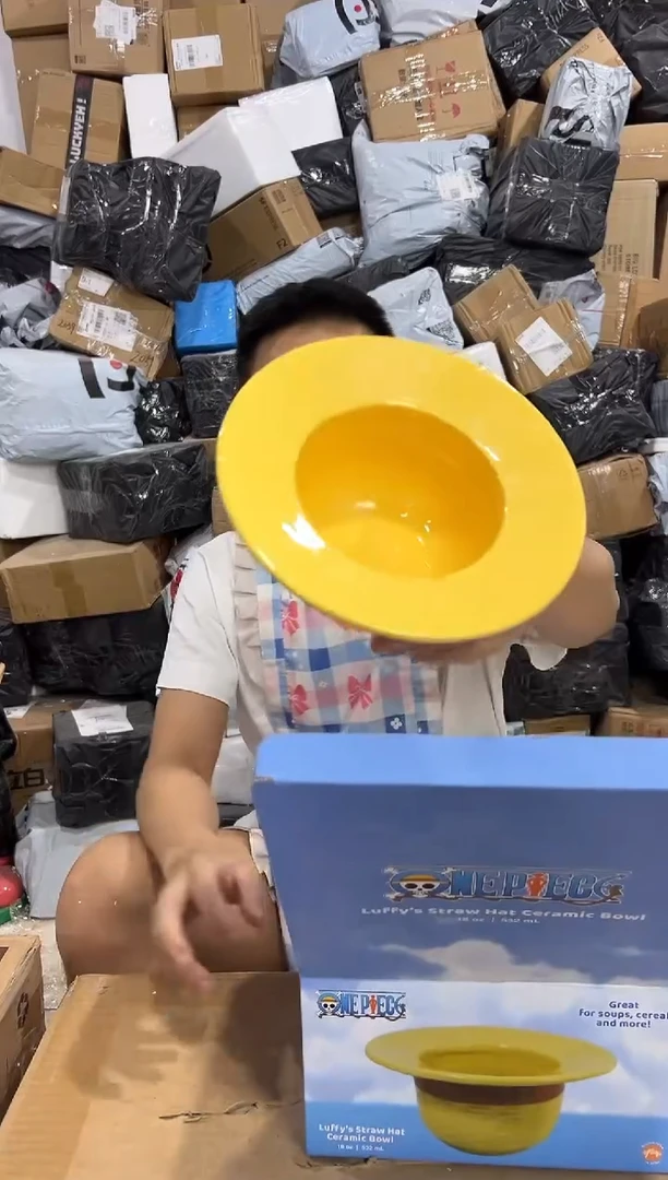 瓷片原盒海贼王草帽碗