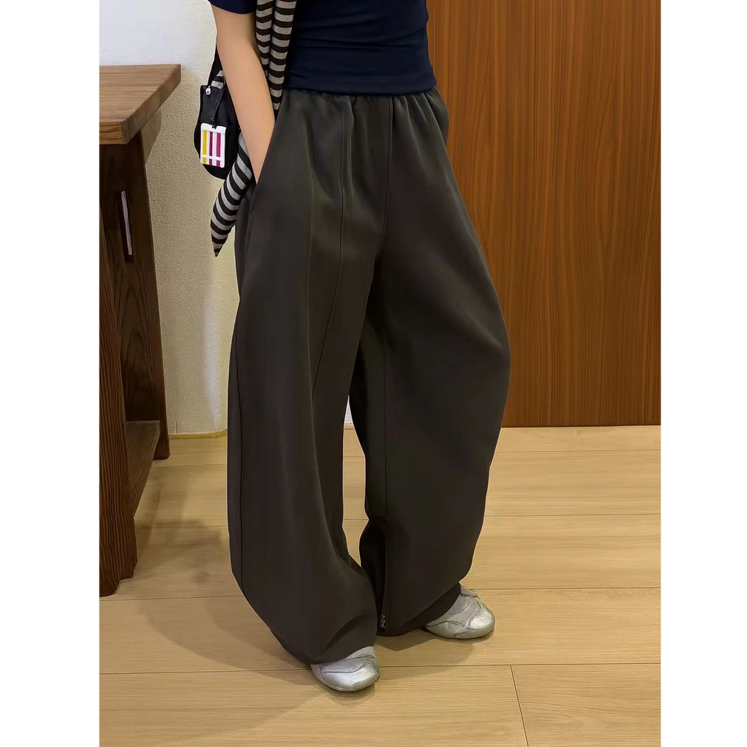 卫裤秋冬季休闲裤高腰常规款秋季直筒阔腿裤