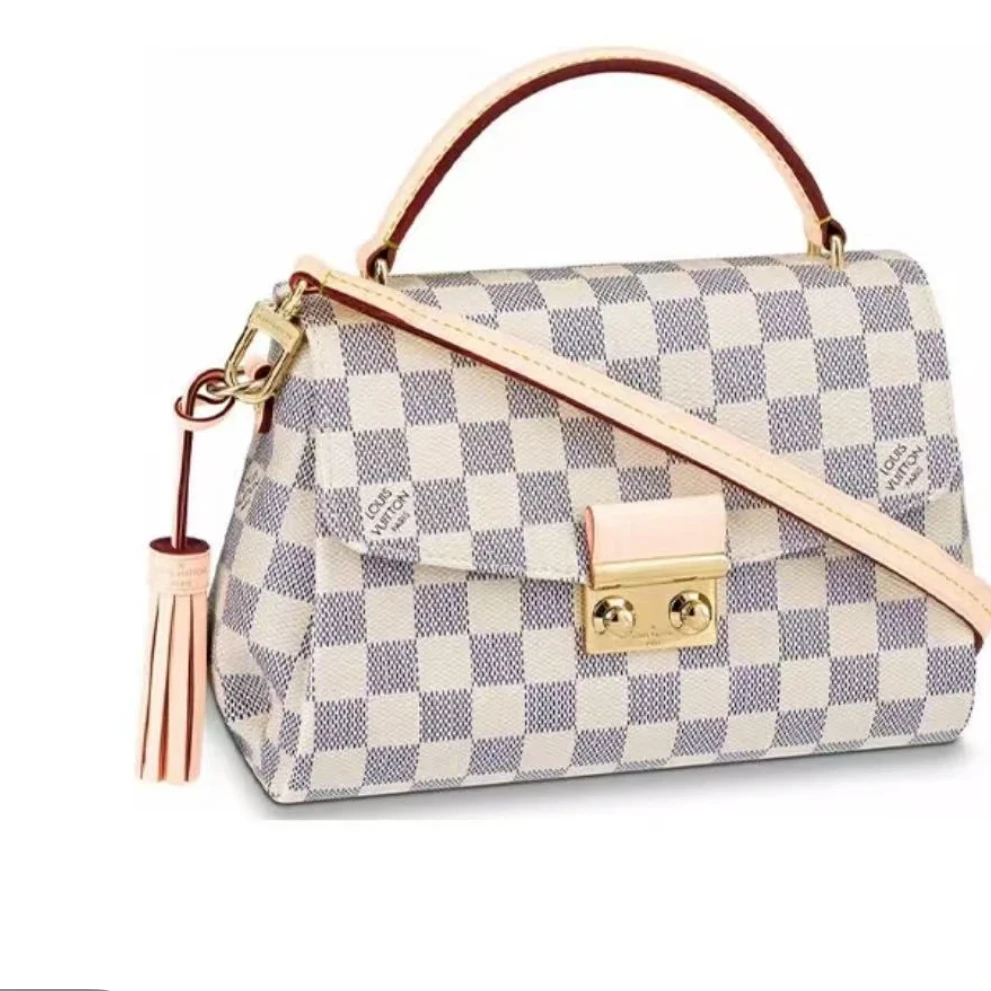 99新 LouisVuitton/路易威登 流苏邮差包/棋盘格/斜挎单肩包/D店