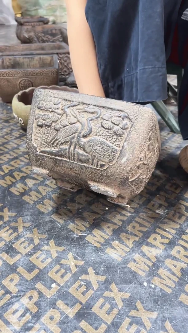 陶土【火山泥】松鹤