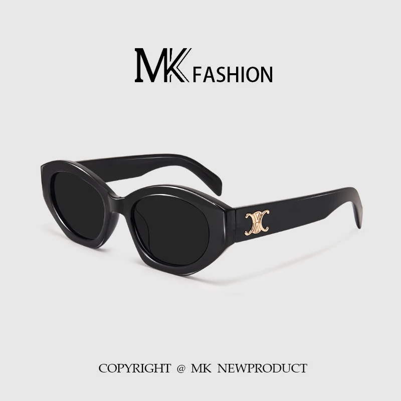 2026新款猫眼墨镜女复古高级方圆脸多边形太阳眼镜防紫外线