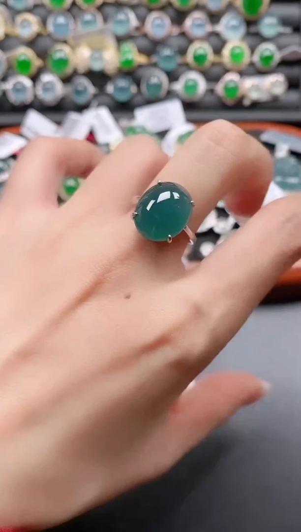 银S925镶嵌戒指翡翠1111