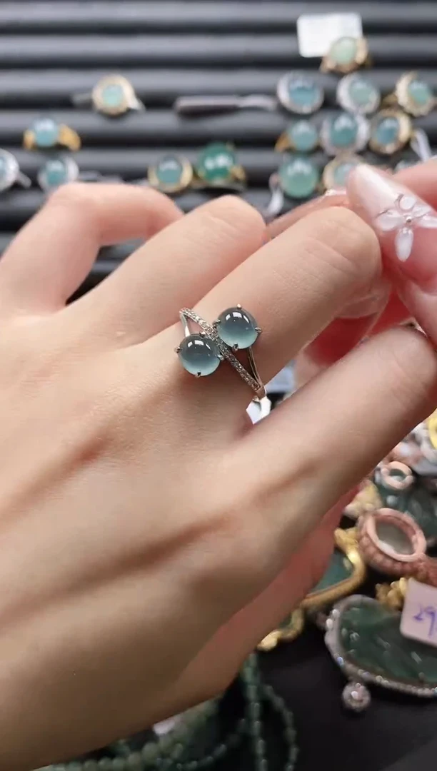 【闪购商品】翡翠戒指银S925镶嵌1111