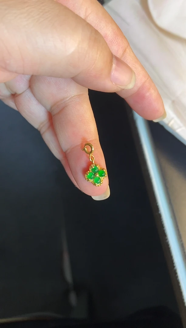 吊坠(不含链)银S925镶嵌翡翠1