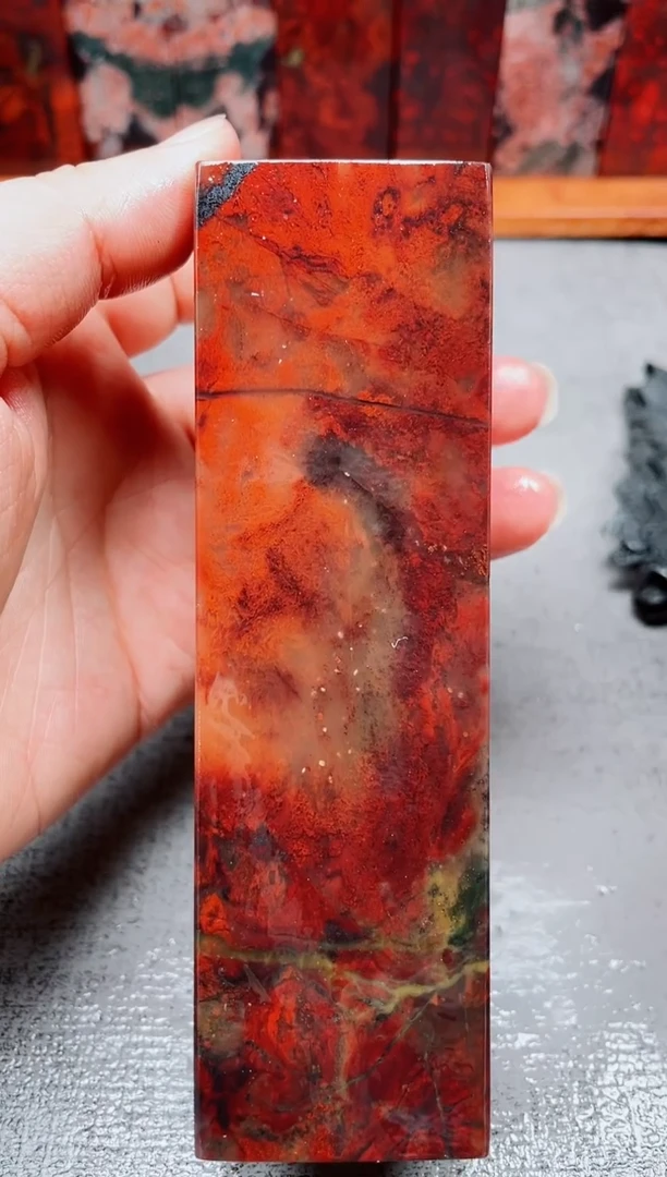 玉桂林鸡血玉素章--25