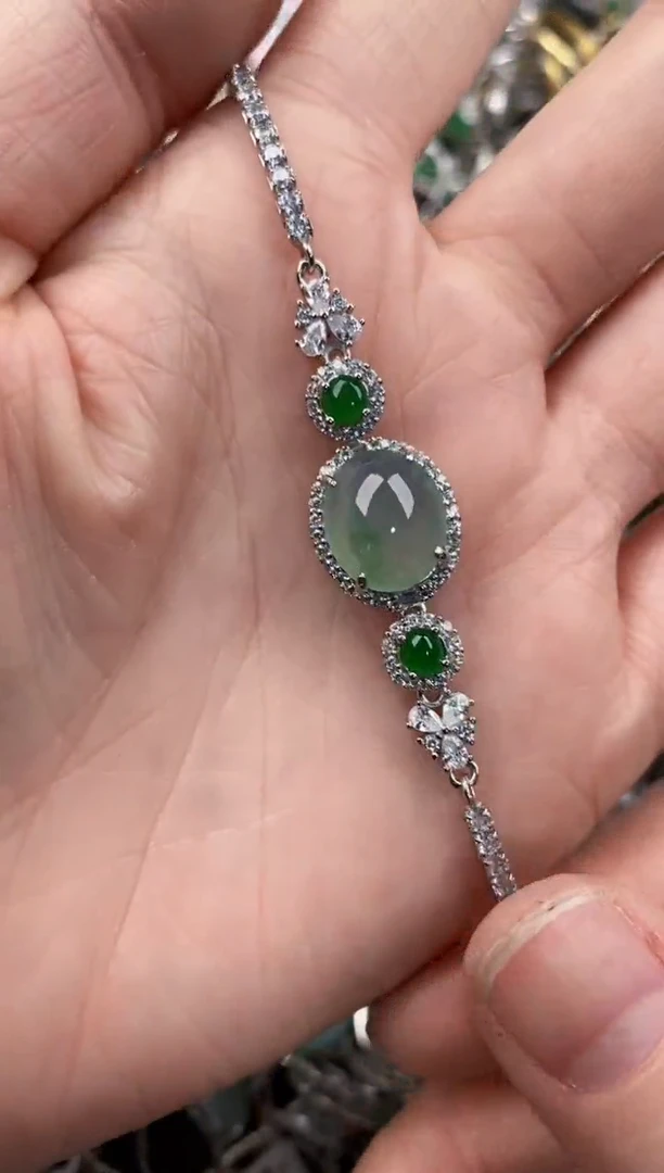 银S925镶嵌戒指翡翠222                5