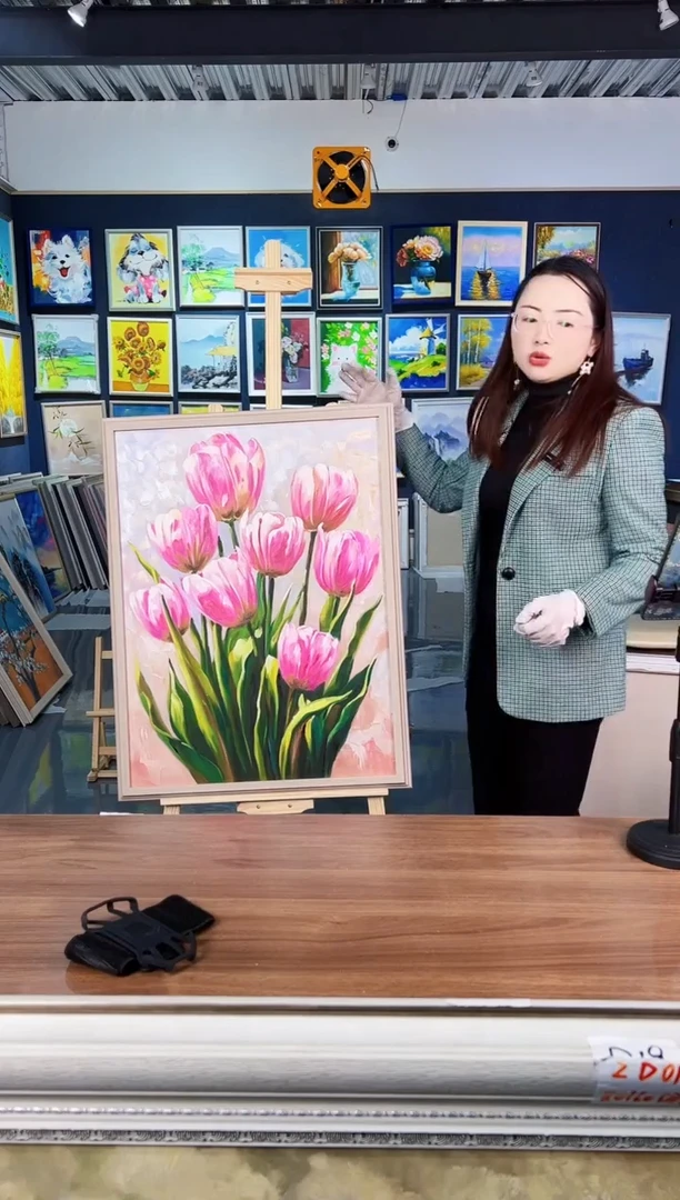 【闪购商品】油画22号 60*80 郁金香-手绘油画