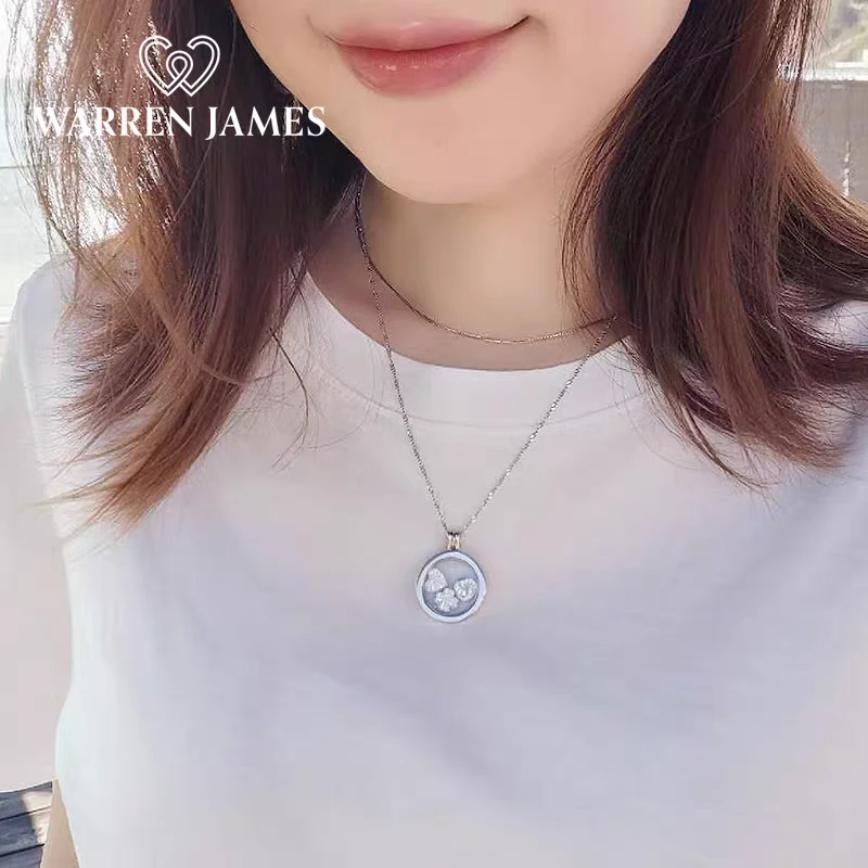 坠链均925银锆石 欧美原创设计师款个性925银项链女士吊坠链