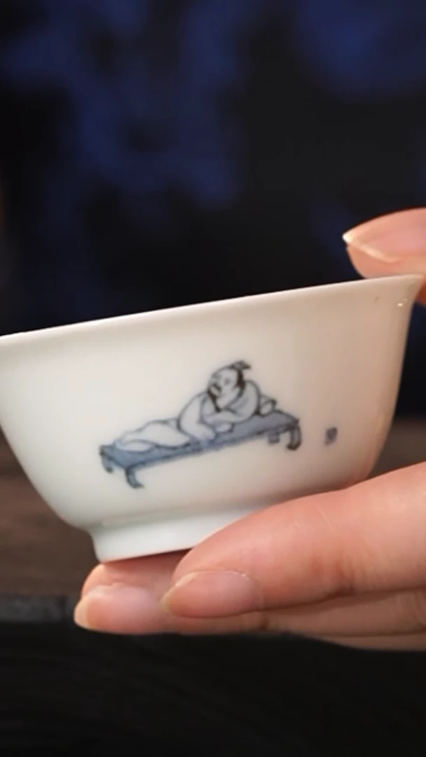 王益峰老师青花东坡卧 小单杯完品