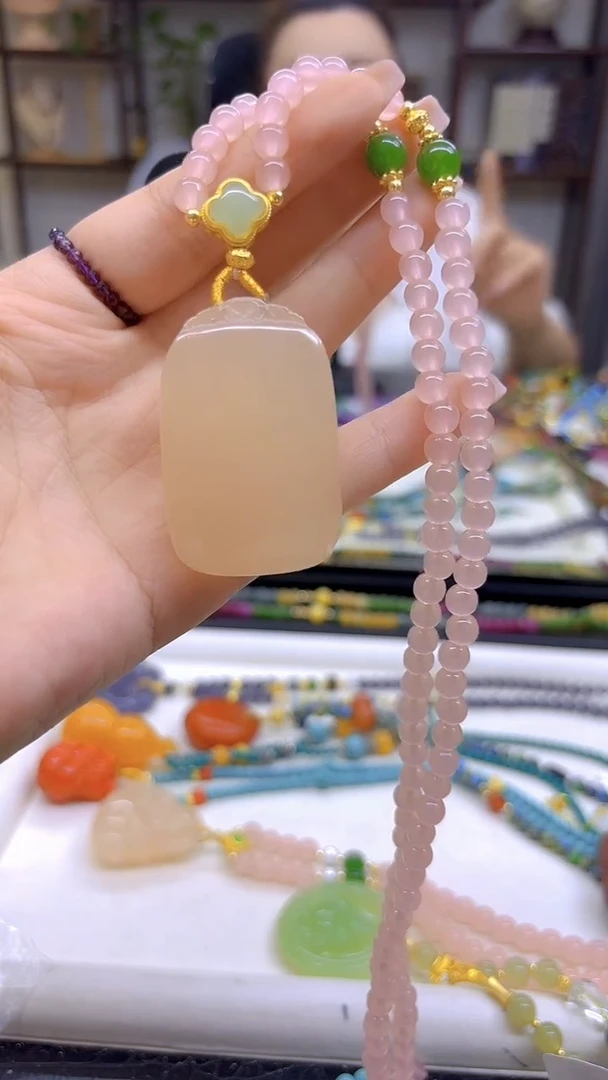 和田玉未镶嵌毛衣链DIY款M259