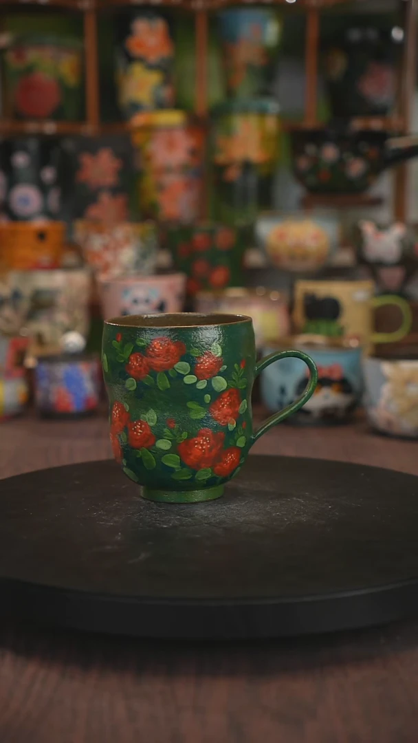 紫砂油画手绘釉下彩