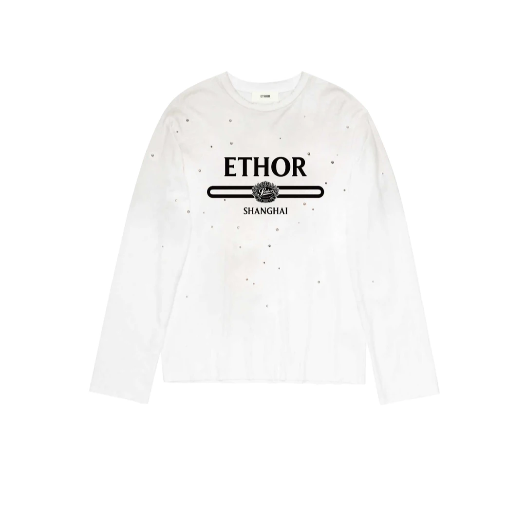 ETHOR 25秋冬 -405T 做旧烫钻长袖