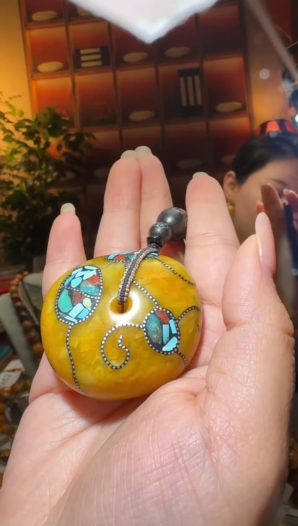 蜜蜡颈饰未镶嵌8997天然蜜蜡珠宝奇石全都保真