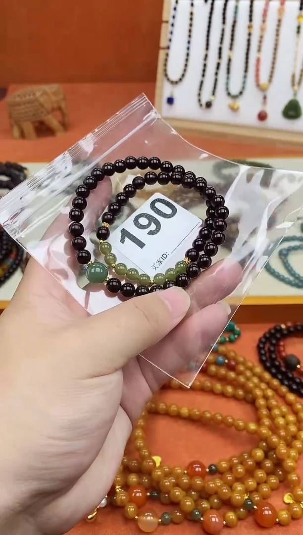 手串檀香紫檀（小叶紫檀）未镶嵌双圈印度小叶紫檀手串