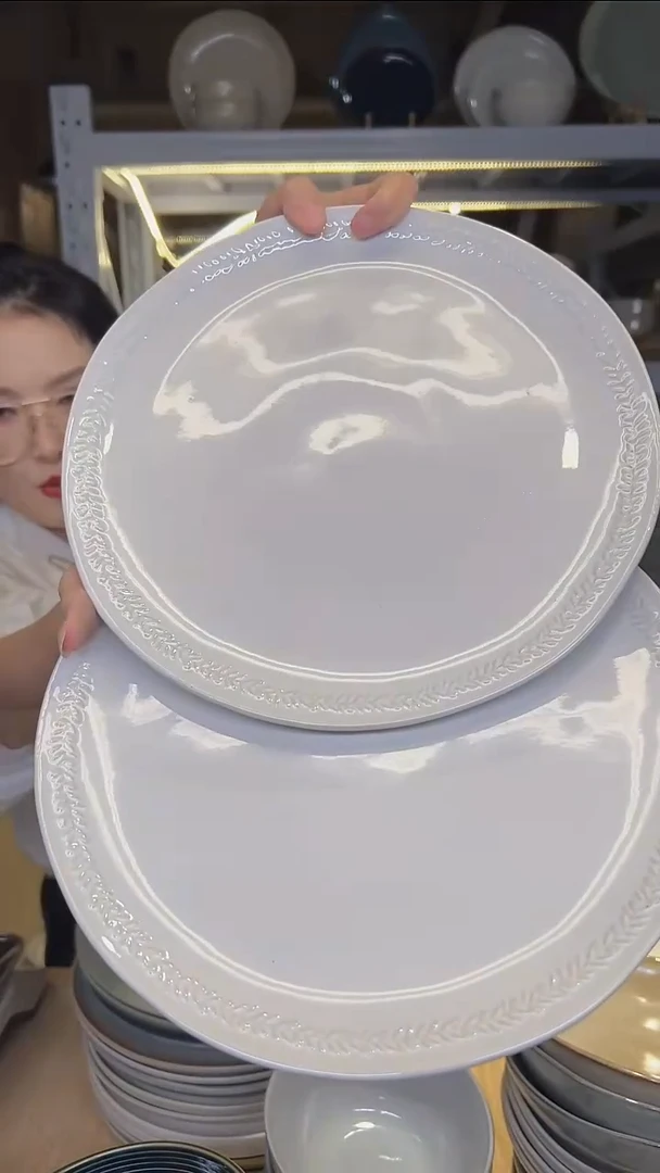 瓷319外贸尾货高温釉下彩陶瓷餐具默认微瑕