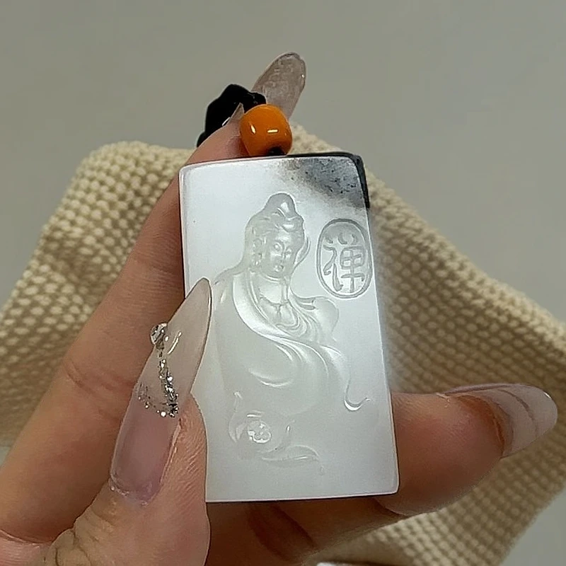 观音平安无事牌男女款带鉴定证书时尚百搭