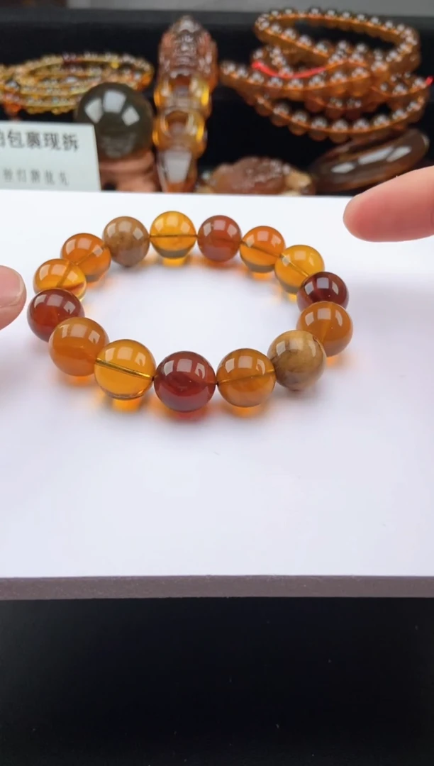 【闪购商品】琥珀手链未镶嵌多宝手串