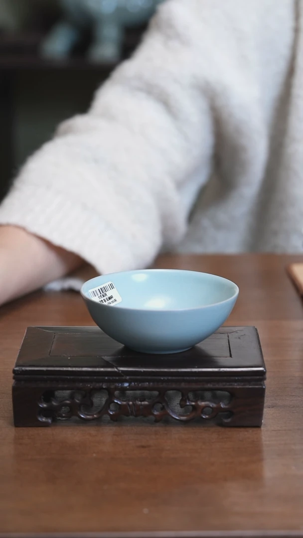 【闪购商品】Y宝丰宋官窑原产地汝瓷握足杯（王国奇）