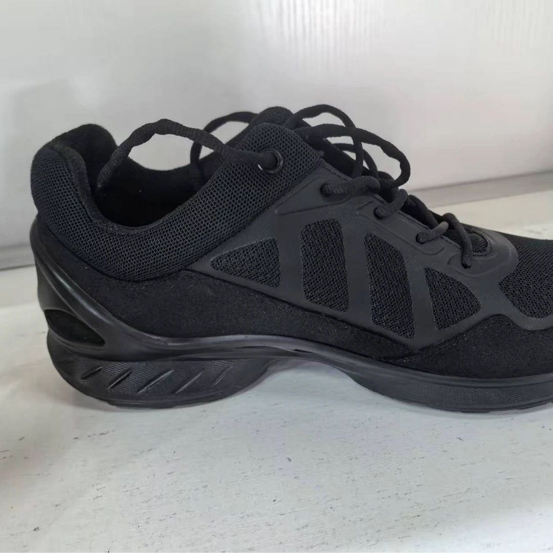 3514品牌生活馆防滑系带跑步鞋舒适黑色跑鞋运动鞋透气