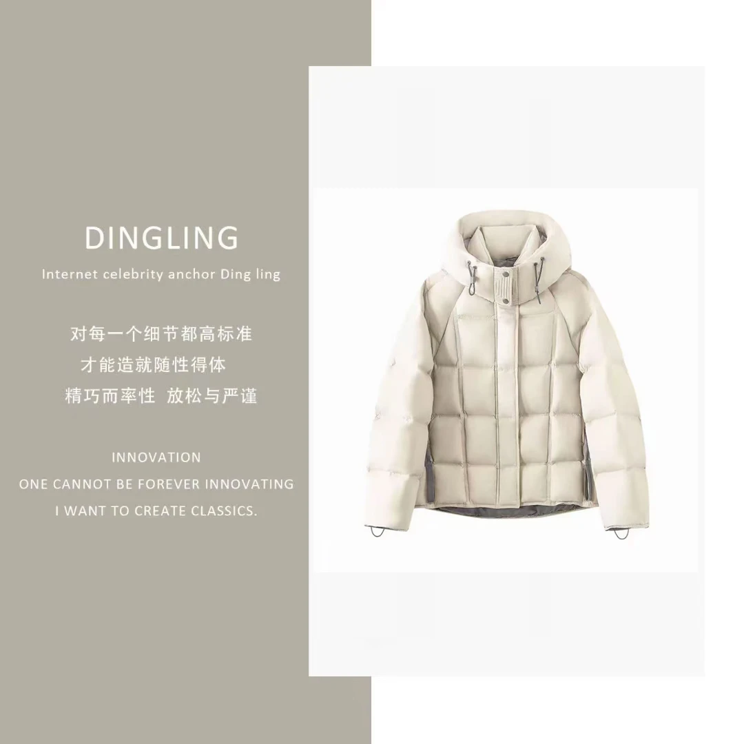 【四季青丁玲轻奢】az冬季新款撞色系列新国标90白鸭绒羽绒服